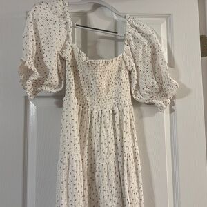 Smocked midi dress